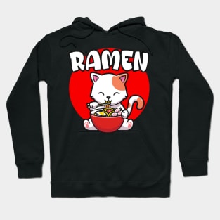 Cute Cat eating Ramen Noodles Hoodie